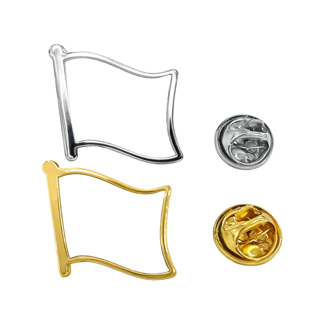 Blank Sublimation Flag-Shaped Metal Lapel Pin - Customizable Heat-Transfer Badge for Patriotic Decor & Personalized Gifts