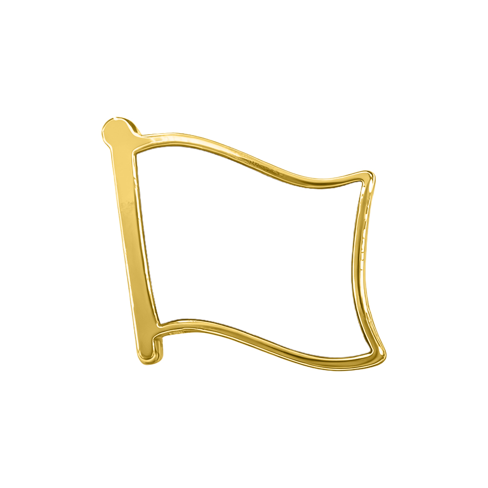 Blank Sublimation Flag-Shaped Metal Lapel Pin - Customizable Heat-Transfer Badge for Patriotic Decor & Personalized Gifts