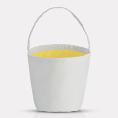 Blank Sublimation Pumpkin-Shaped Canvas Tote Bag - Customizable Heat-Transfer Halloween & Party Bucket Bag with Handle