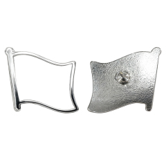 Blank Sublimation Flag-Shaped Metal Lapel Pin - Customizable Heat-Transfer Badge for Patriotic Decor & Personalized Gifts