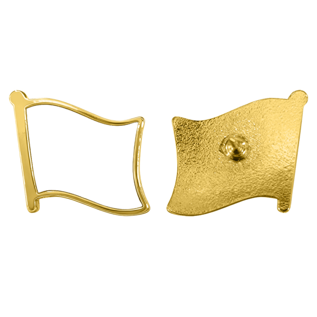 Blank Sublimation Flag-Shaped Metal Lapel Pin - Customizable Heat-Transfer Badge for Patriotic Decor & Personalized Gifts