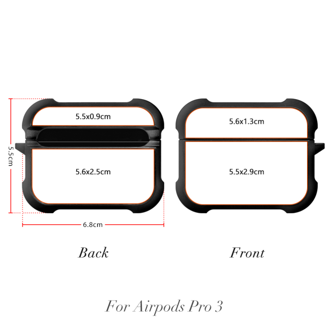 Sublimation Four Corner Anti-drop Earphone Case For Airpods 4/1/2/3, Airpods Pro 3/ Airpods Pro 2/ Airpods Pro, DIY Earphone Holder Soft TPU Earphone Case