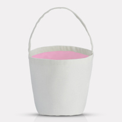 Blank Sublimation Pumpkin-Shaped Canvas Tote Bag - Customizable Heat-Transfer Halloween & Party Bucket Bag with Handle