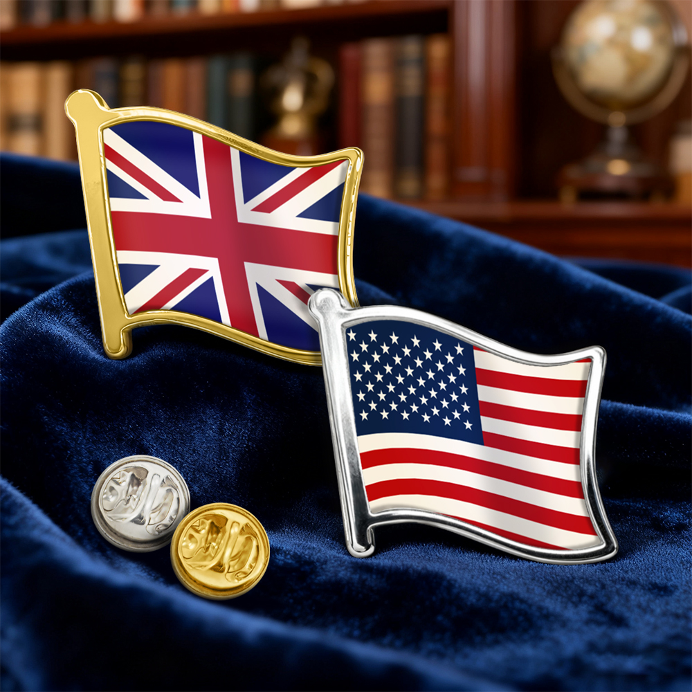 Blank Sublimation Flag-Shaped Metal Lapel Pin - Customizable Heat-Transfer Badge for Patriotic Decor & Personalized Gifts