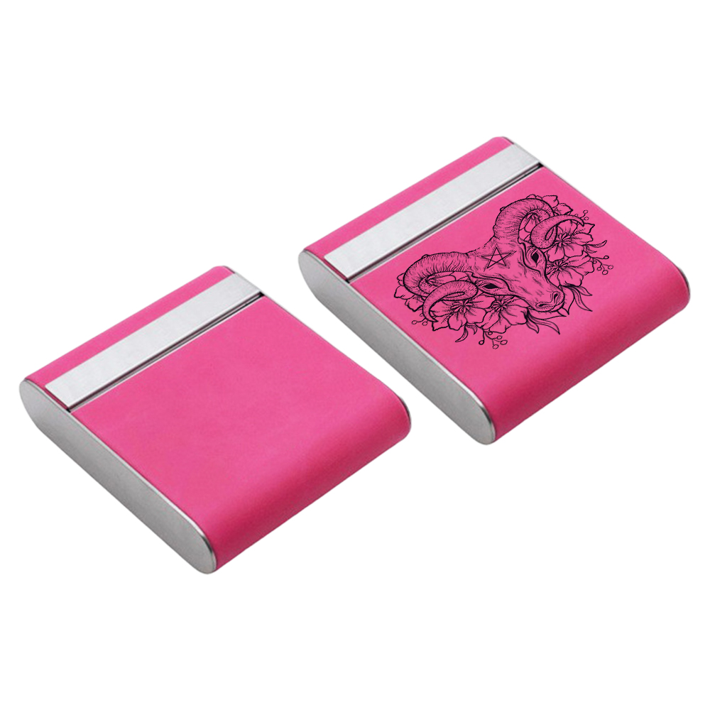 Custom Laser-Engraved PU Leather & Stainless Steel Series - Personalized Mirror with Case, Business Card Holder, Pop-Up Card Wallet, and Cigarette Case (Regular & Slim) & Multi-Size Bottle Opener