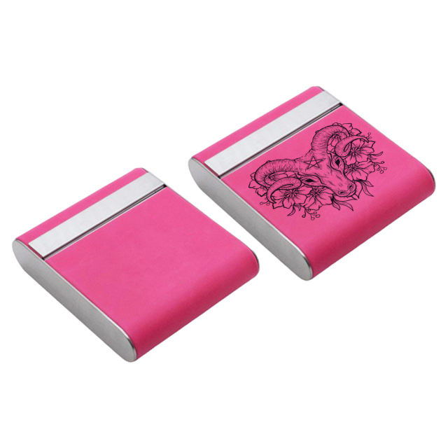 Custom Laser-Engraved PU Leather & Stainless Steel Series - Personalized Mirror with Case, Business Card Holder, Pop-Up Card Wallet, and Cigarette Case (Regular & Slim) & Multi-Size Bottle Opener