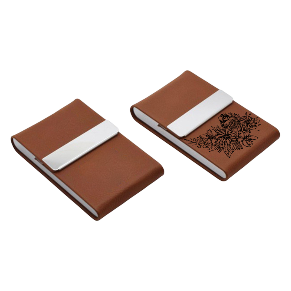 Custom Laser-Engraved PU Leather & Stainless Steel Series - Personalized Mirror with Case, Business Card Holder, Pop-Up Card Wallet, and Cigarette Case (Regular & Slim) & Multi-Size Bottle Opener