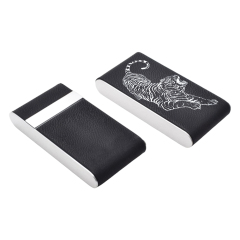 Custom Laser-Engraved PU Leather & Stainless Steel Series - Personalized Mirror with Case, Business Card Holder, Pop-Up Card Wallet, and Cigarette Case (Regular & Slim) & Multi-Size Bottle Opener