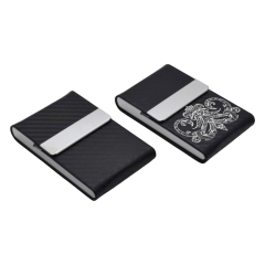 Custom Laser-Engraved PU Leather & Stainless Steel Series - Personalized Mirror with Case, Business Card Holder, Pop-Up Card Wallet, and Cigarette Case (Regular & Slim) & Multi-Size Bottle Opener