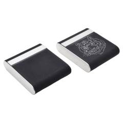 Custom Laser-Engraved PU Leather & Stainless Steel Series - Personalized Mirror with Case, Business Card Holder, Pop-Up Card Wallet, and Cigarette Case (Regular & Slim) & Multi-Size Bottle Opener
