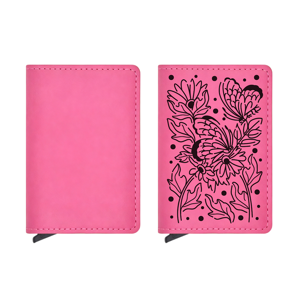 Custom Laser-Engraved PU Leather & Stainless Steel Series - Personalized Mirror with Case, Business Card Holder, Pop-Up Card Wallet, and Cigarette Case (Regular & Slim) & Multi-Size Bottle Opener