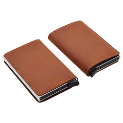 Custom Laser-Engraved PU Leather & Stainless Steel Series - Personalized Mirror with Case, Business Card Holder, Pop-Up Card Wallet, and Cigarette Case (Regular & Slim) & Multi-Size Bottle Opener