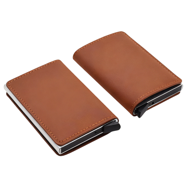 Custom Laser-Engraved PU Leather & Stainless Steel Series - Personalized Mirror with Case, Business Card Holder, Pop-Up Card Wallet, and Cigarette Case (Regular & Slim) & Multi-Size Bottle Opener