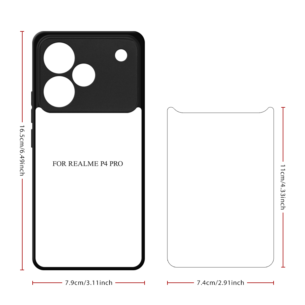 Sublimation 2D TPU Phone Case For OPPO Realme P4, P4 Pro, DIY Blank Phone Cover Wtih Aluminum Sheet