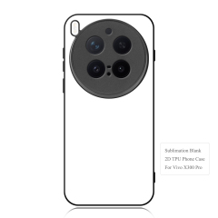 For Vivo X300, X300 Pro, DIY Logo Sublimation Blank 2D TPU Phone Case With Aluminum Insert