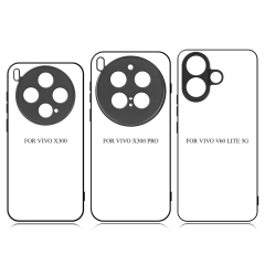 For Vivo X300, X300 Pro, DIY Logo Sublimation Blank 2D TPU Phone Case With Aluminum Insert