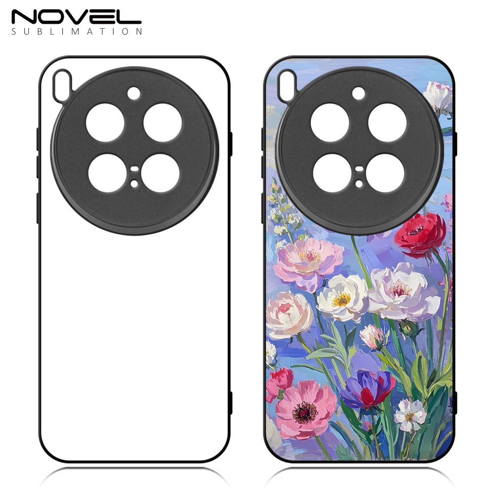 For Vivo X300, X300 Pro, DIY Logo Sublimation Blank 2D TPU Phone Case With Aluminum Insert