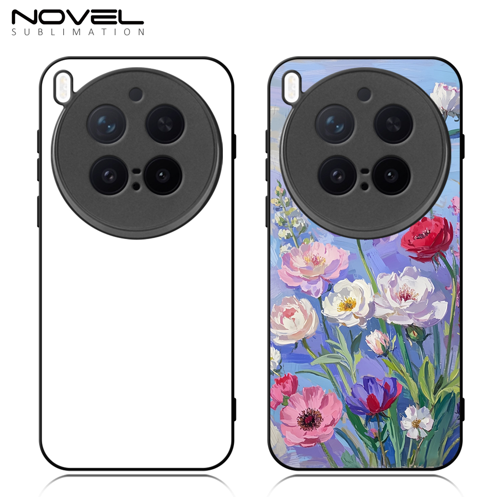 For Vivo X300, X300 Pro, DIY Logo Sublimation Blank 2D TPU Phone Case With Aluminum Insert