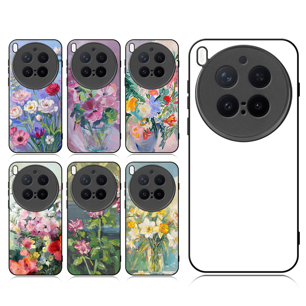 For Vivo X300, X300 Pro, DIY Logo Sublimation Blank 2D TPU Phone Case With Aluminum Insert