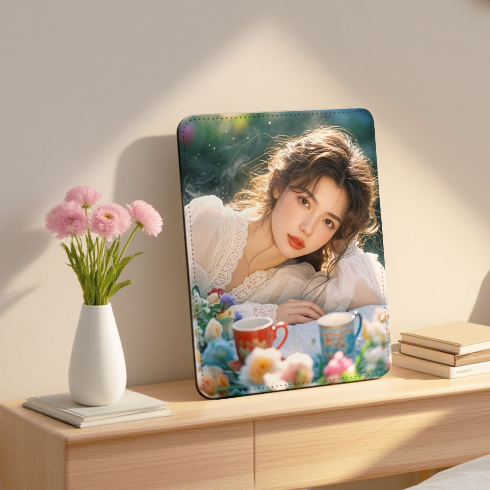 Blank Sublimation PU Leather Photo Frame Heat Press Picture Frame - Desktop Decor & Customizable Tabletop Picture Holder