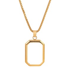 DIY Sublimation Stainless Steel Custom Heat Transfer Necklace - Single-Side Printable Jewelry, 3 Colors (Gold/Silver/Black) | Custom Photo Necklace for Personalized Gifts