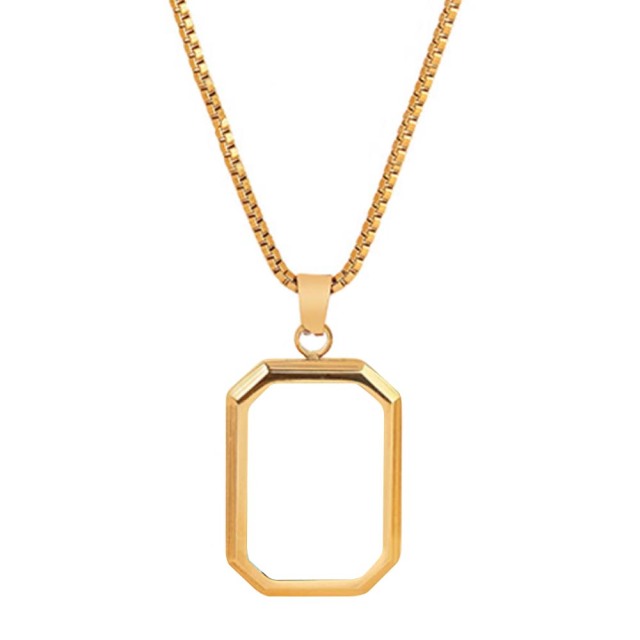 DIY Sublimation Stainless Steel Custom Heat Transfer Necklace - Single-Side Printable Jewelry, 3 Colors (Gold/Silver/Black) | Custom Photo Necklace for Personalized Gifts