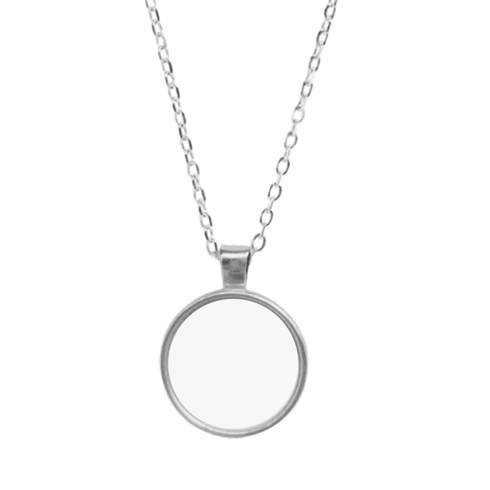 Elegant Blank Sublimation Metal Necklace - Multiple Pendant Shapes (Round/Heart/Teardrop) | Customizable Photo Necklace Jewelry for Personalized Gifts & Styling