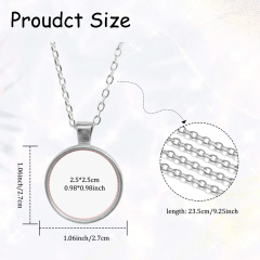 Elegant Blank Sublimation Metal Necklace - Multiple Pendant Shapes (Round/Heart/Teardrop) | Customizable Photo Necklace Jewelry for Personalized Gifts & Styling