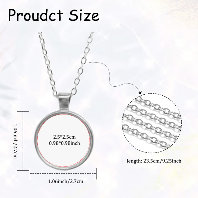 Elegant Blank Sublimation Metal Necklace - Multiple Pendant Shapes (Round/Heart/Teardrop) | Customizable Photo Necklace Jewelry for Personalized Gifts & Styling