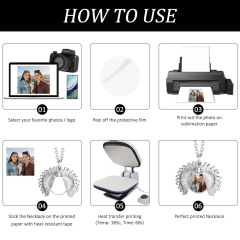 Cute DIY Openable Metal Photo Necklaces (Gold/Silver) - Blank Sublimation Pendants in Heart & Sunflower Shapes Custom Jewelry