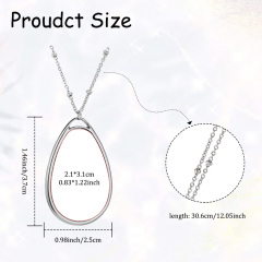 Elegant Blank Sublimation Metal Necklace - Multiple Pendant Shapes (Round/Heart/Teardrop) | Customizable Photo Necklace Jewelry for Personalized Gifts & Styling