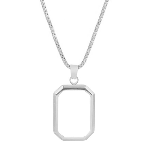 DIY Sublimation Stainless Steel Custom Heat Transfer Necklace - Single-Side Printable Jewelry, 3 Colors (Gold/Silver/Black) | Custom Photo Necklace for Personalized Gifts
