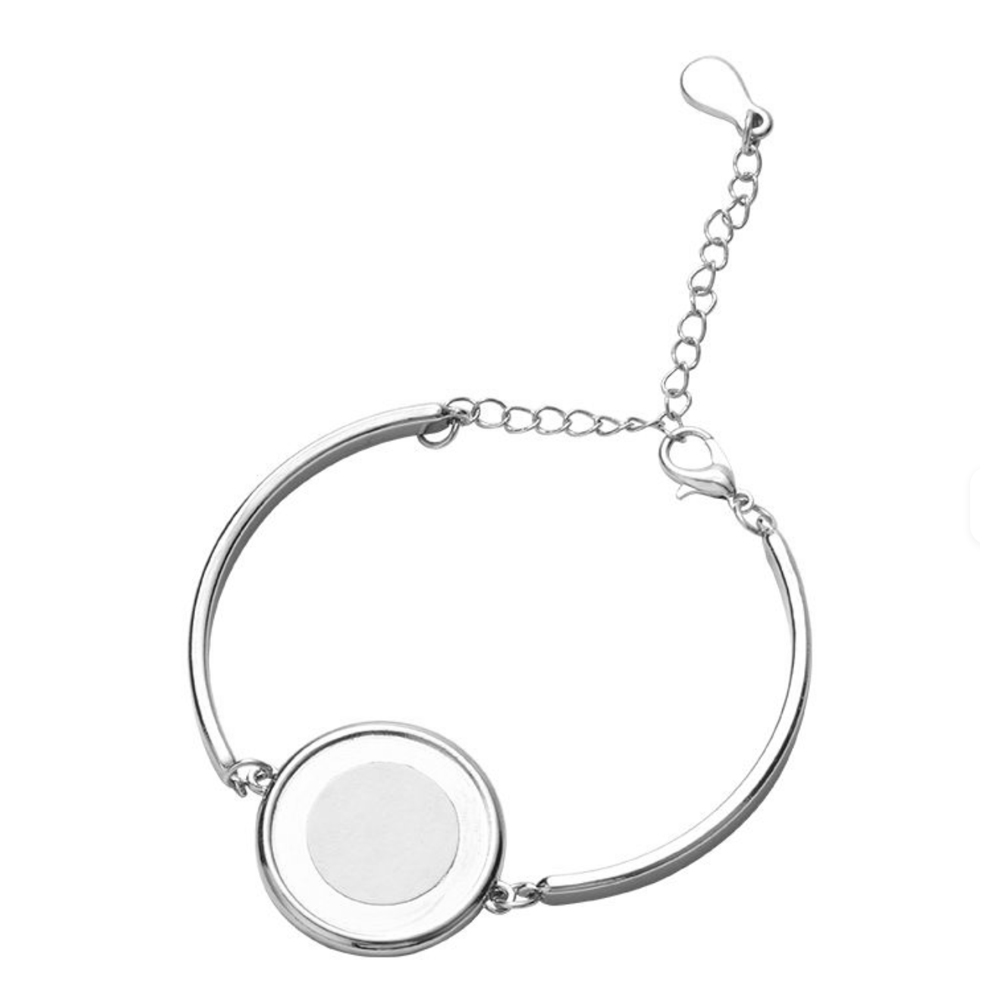 Enchanting Blank Sublimation DIY Metal Bracelet & Bangle Collection - Customizable Photo Jewelry with Unique Shapes (Heart, Wing, Circular)