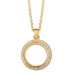 Sparkly Blank Sublimation Metal Necklaces (Diamond-Accent) - Custom Photo Pendants DIY Jewelry in Cute Shapes (Wing, Heart, Oval)