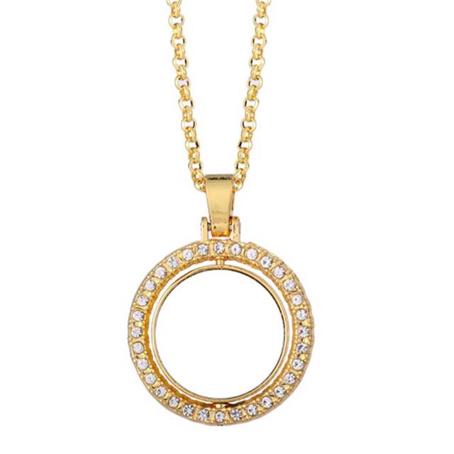 Sparkly Blank Sublimation Metal Necklaces (Diamond-Accent) - Custom Photo Pendants DIY Jewelry in Cute Shapes (Wing, Heart, Oval)