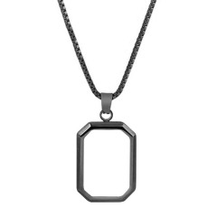 DIY Sublimation Stainless Steel Custom Heat Transfer Necklace - Single-Side Printable Jewelry, 3 Colors (Gold/Silver/Black) | Custom Photo Necklace for Personalized Gifts
