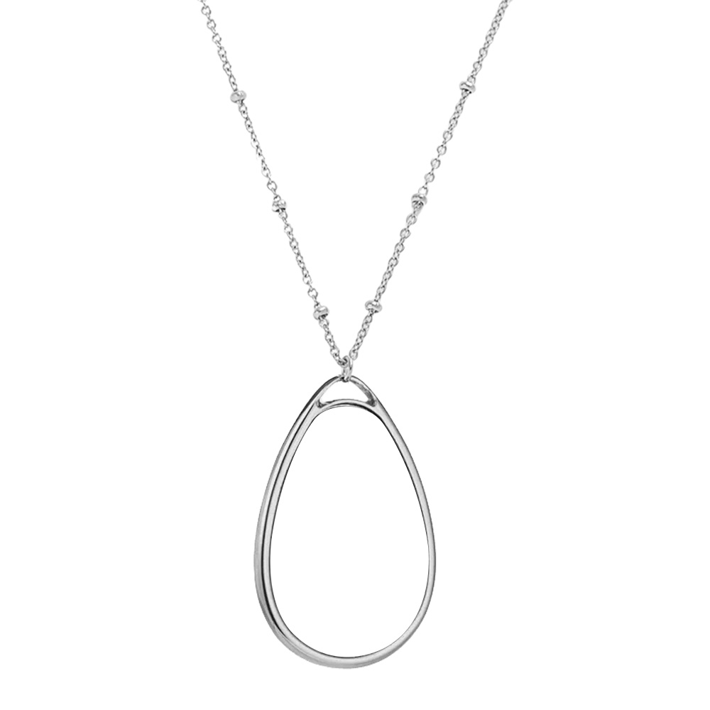 Elegant Blank Sublimation Metal Necklace - Multiple Pendant Shapes (Round/Heart/Teardrop) | Customizable Photo Necklace Jewelry for Personalized Gifts & Styling