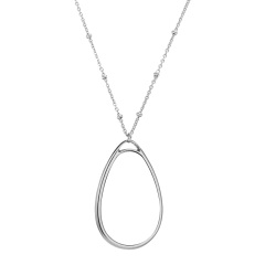 Elegant Blank Sublimation Metal Necklace - Multiple Pendant Shapes (Round/Heart/Teardrop) | Customizable Photo Necklace Jewelry for Personalized Gifts & Styling