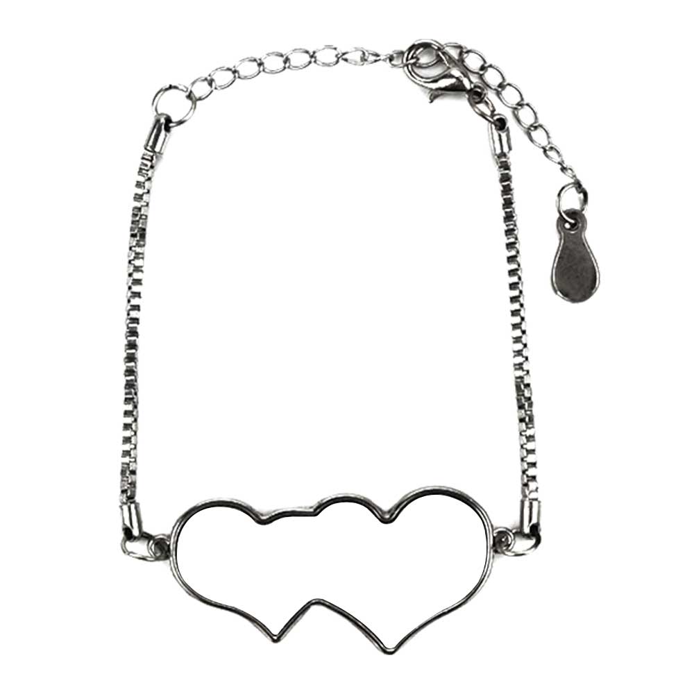 Enchanting Blank Sublimation DIY Metal Bracelet & Bangle Collection - Customizable Photo Jewelry with Unique Shapes (Heart, Wing, Circular)