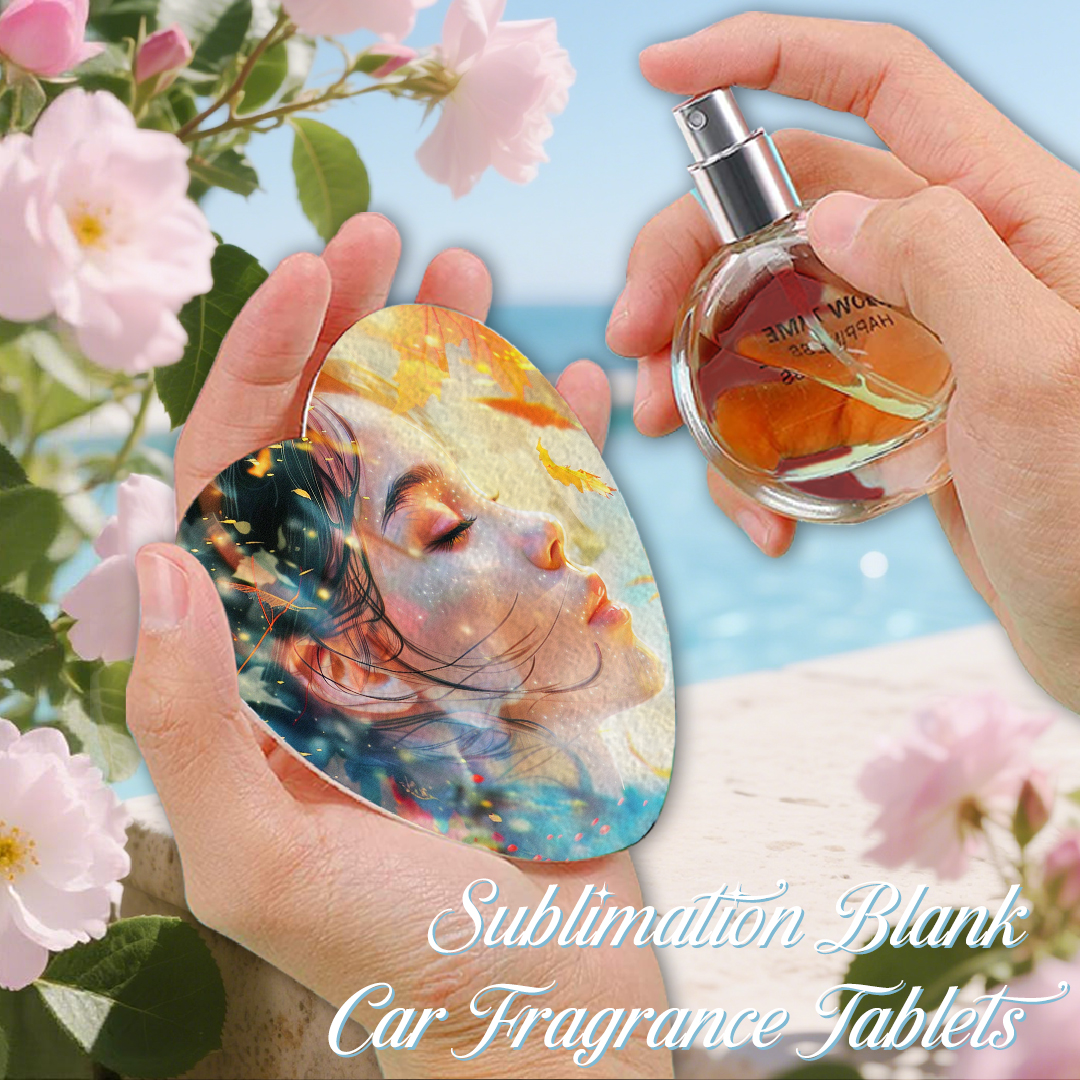 Sublimation Felt Car Fragrance Tablets 9 Kinds Available Custom Car Decoration Air Freshener Sheets
