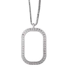 Sparkly Blank Sublimation Metal Necklaces (Diamond-Accent) - Custom Photo Pendants DIY Jewelry in Cute Shapes (Wing, Heart, Oval)