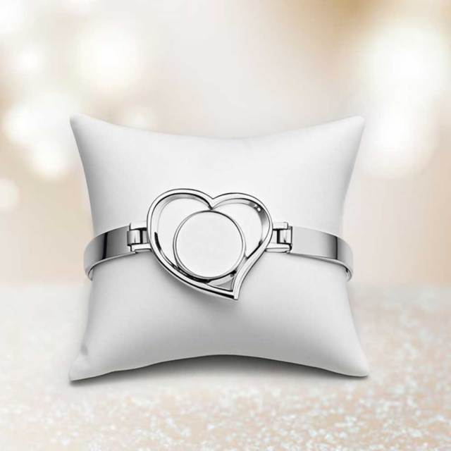 Enchanting Blank Sublimation DIY Metal Bracelet & Bangle Collection - Customizable Photo Jewelry with Unique Shapes (Heart, Wing, Circular)