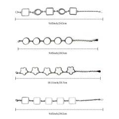 Fun Blank Sublimation Bracelets (Multiple Styles) - Custom Photo Jewelry in Square, Circle & Flower Shapes