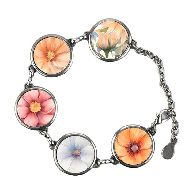 Fun Blank Sublimation Bracelets (Multiple Styles) - Custom Photo Jewelry in Square, Circle & Flower Shapes