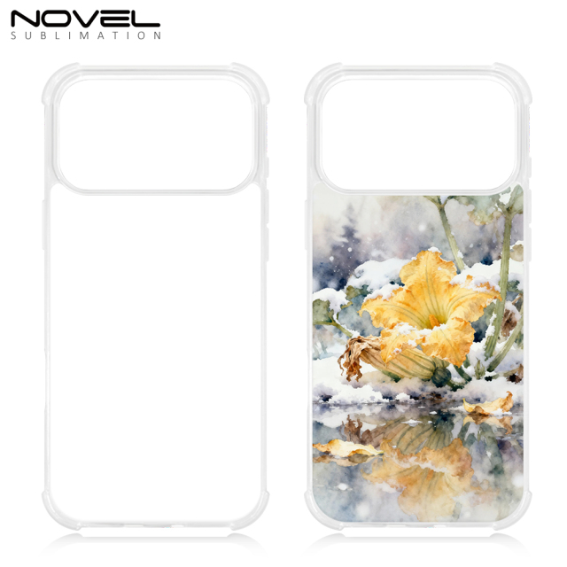 Transperant! For iPhone 17 Series Four Corner Anti-drop 2D TPU Phone Case Phone Cover With Metal Insert For Sublimation Printing
