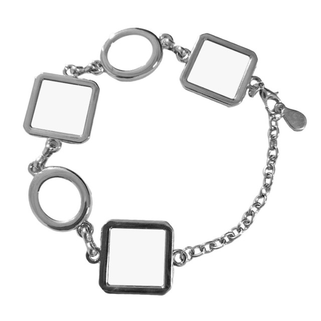 Fun Blank Sublimation Bracelets (Multiple Styles) - Custom Photo Jewelry in Square, Circle & Flower Shapes
