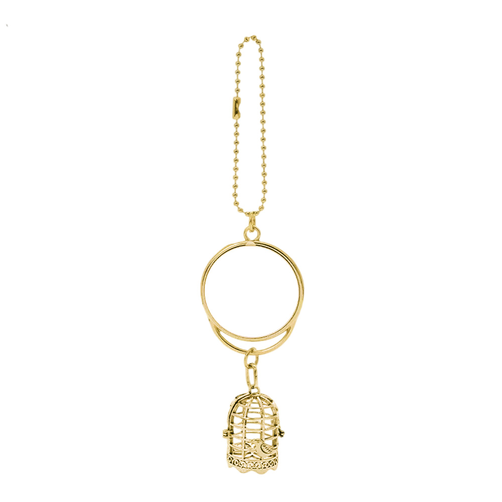 Cute Blank Sublimation Metal Car Charms - Custom Photo Decor in Wing, Birdcage & Wreath Styles (Gold/Silver) Metal Decoration