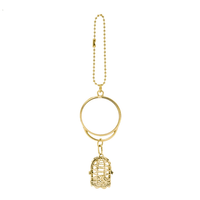 Cute Blank Sublimation Metal Car Charms - Custom Photo Decor in Wing, Birdcage & Wreath Styles (Gold/Silver) Metal Decoration