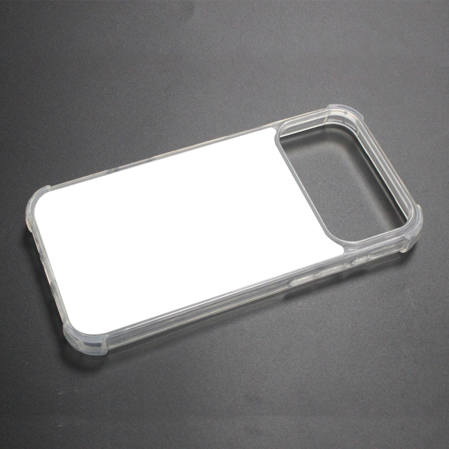 Transperant! For iPhone 17 Series Four Corner Anti-drop 2D TPU Phone Case Phone Cover With Metal Insert For Sublimation Printing