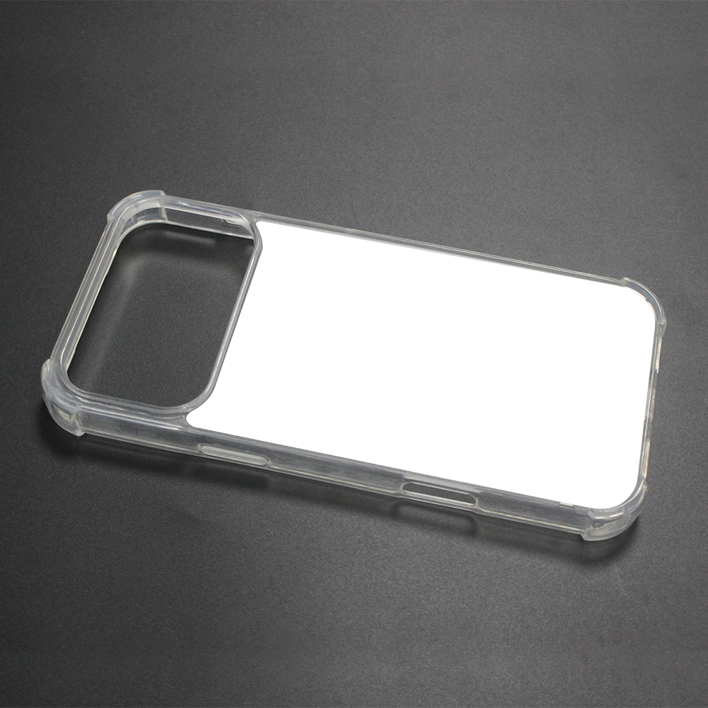 Transperant! For iPhone 17 Series Four Corner Anti-drop 2D TPU Phone Case Phone Cover With Metal Insert For Sublimation Printing